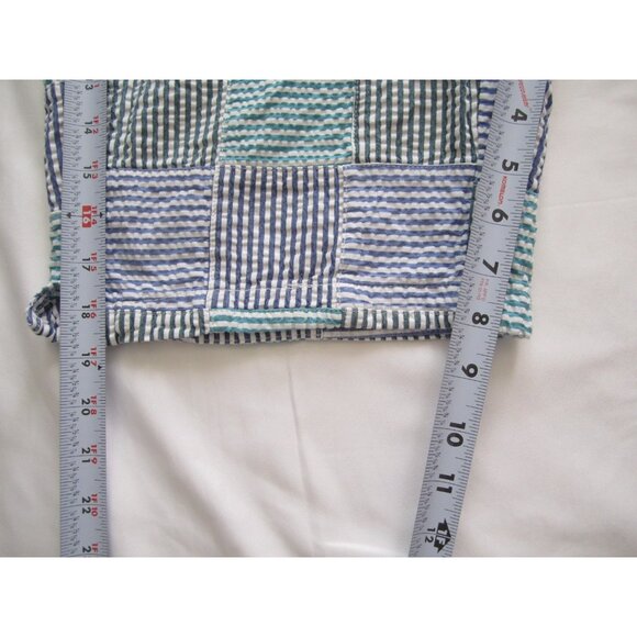 Women's LL Bean Stripe Favorite Fit Patch Cotton Shorts Sz 8 Reg (WP306) - Picture 5 of 11